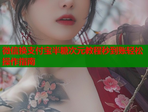 微信换支付宝半糖次元教程秒到账轻松操作指南  第2张